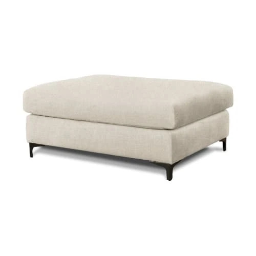 Pouf salon tissu beige Maison Aubertin Poufs Pouf Salon Tissu Beige -Magasin De Chaises pouf salon tissu beige 1