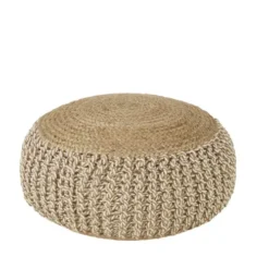 Maisons Du Monde Poufs Pouf Tressé En Jute Et Coton Marron Et écru