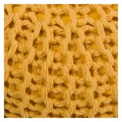 Rendez Vous Déco Poufs Pouf Tricot Rond En Coton Jaune Moutarde -Magasin De Chaises pouf tricot rond en coton jaune moutarde 2