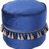 ReCollection Poufs Pouf Velours Bleu H38cm