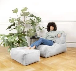 Sitting Point Poufs Repose-pied D'intérieur Aspect Fourrure Gris Clair 55x65x35cm -Magasin De Chaises repose pied d interieur aspect fourrure gris clair 55x65x35cm 2