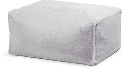 Sitting Point Poufs Repose-pied D'intérieur Aspect Fourrure Gris Clair 55x65x35cm