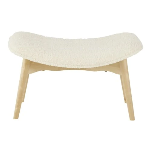 Maisons Du Monde Repose-pieds à Bouclettes Blanches Et Bouleau Massif -Magasin De Chaises repose pieds a bouclettes blanches et bouleau massif 1000 15 31 210033 1