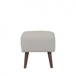 Drawer Repose-pieds En Tissu Bouclette Pieds Bois Foncé Gris Clair -Magasin De Chaises repose pieds en tissu bouclette pieds bois fonce gris clair 3