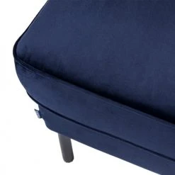 Drawer Repose-pieds En Velours Bleu Marine -Magasin De Chaises repose pieds en velours bleu marine 5