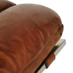 Maisons Du Monde Repose-pieds Vintage En Cuir Marron -Magasin De Chaises repose pieds vintage en cuir marron 1000 13 39 228901 3