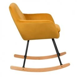 Rendez Vous Déco Fauteuils Rocking-chair En Velours Jaune 4 Rendez Vous Déco Fauteuils Rocking-chair En Velours Jaune -Magasin De Chaises rocking chair en velours jaune 4