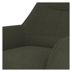 Magasin De Chaises -Magasin De Chaises rocking chair kaki effet laine bouclette en tissu 1