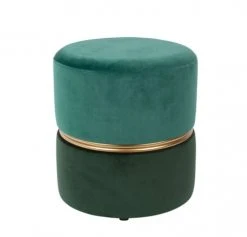 Mathi Design Poufs Tabouret Pouf Velours Vert